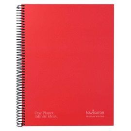 CUADERNO FORRA A4 ROJO 120H 80G CUADRO 5MM MICRO 5