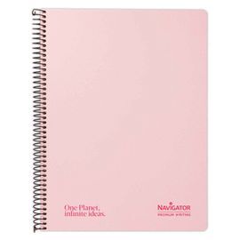 CUADERNO CONTRACOLADO A4 ROSA 80H 80G CUADRO 4MM