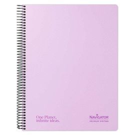 CUADERNO CONTRACOLADO A4 LAVANDA 80 H 80 GR CUADRO