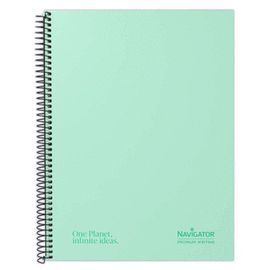 CUADERNO FOR A4 VERDE MINT 80H 80G CUADRO 5MM MICR