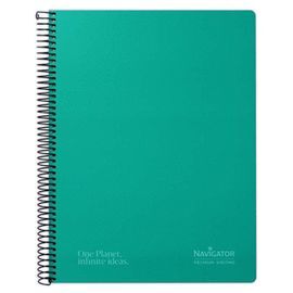 CUADERNO CONTRACOLADO A4 VERDE 80H 80G CUADRO 4MM