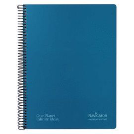 CUADERNO CONTRACOLADO A4 AZUL 80H 80G CUADRO 4MM