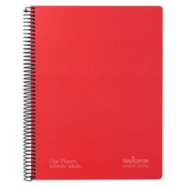 CUADERNO CONTRACOLADO A4 ROJO 80H 80G CUADRO 4MM