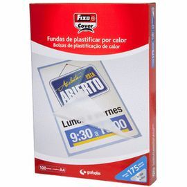 CAJA 100 FUNDAS PLASTIFICAR BRILLO 62X91MM 125MY