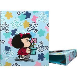 CARPETA 4 ANILLAS 40 MM FORRADO A4 MAFALDA 24 LIVE