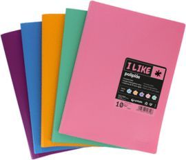 CARPETA POLIPLAS 20 FUNDAS FOLIO LIKE MANDARINA