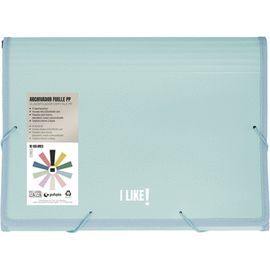 CARPETA ARCHIVADOR FUELLE GOMAS PP 13 SEPARADORES