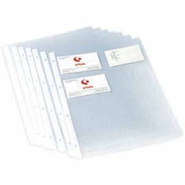 RECAMBIO 10 FUNDAS TARJETERO A4 4 TALADROS