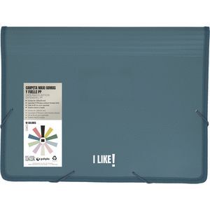 CARPETA MAXI PP GOMAS FUELLE LIKE3 AZUL OSCURO