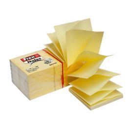 BLOC 100 NOTAS ADHESIVAS ZIG-ZAG 76X76 MM AMARILLO