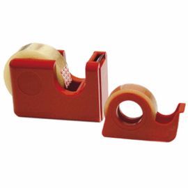 CINTA ADHESIVA 10X12 FIXO CARAMEL MINI PORTARROLLO