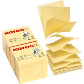 BLOC 100 NOTAS ADHESIVAS ZIG-ZAG 75X75 MM AMARILLO