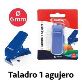 BLISTER 1 TALADRO 6MM 10 HOJAS 1 AGUJERO KATHAY