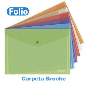 SOBRE PP TRANSPANTES FOLIO BROCHE COLORES SURTIDOS