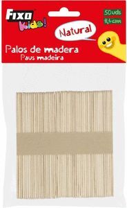 PALO DE MADERA 11,4 X 0,9CM 50 UNID NATURAL