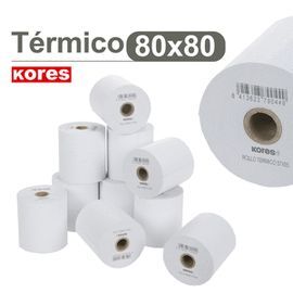 ROLLOS PAPEL TERMICOS SIN BISFENOL A 80X80X12 MM 7