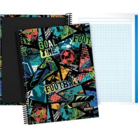 CUADERNO FORRADO A4 CUADROS SPORTS 22 FOOTBALL