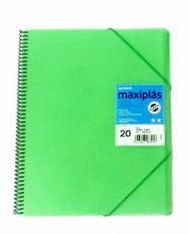 CARPETA 20 FUNDAS ESPIRAL VERDE