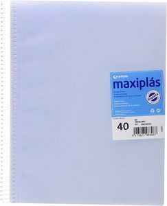 CARPETA 40 FUNDAS ESPIRAL TRANSP