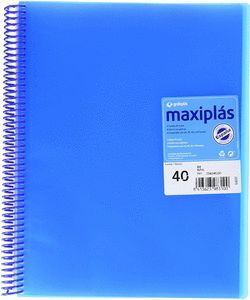 CARPETA 40 FUNDAS ESPIRAL AZUL