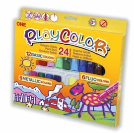 TEMPERA SOLIDA PLAYCOLOR ONE 24 COLORES