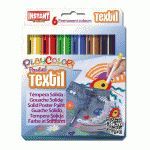 TEMPERA SOLIDA PLAYCOLOR TEXTIL POCKET 6 COLORES S