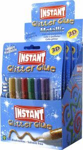 COLA INSTANT GLITTER METALLIC 10,5 ML BLISTER 6 CO