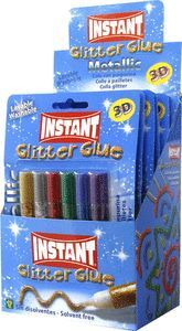 COLA INSTANT GLITTER METALLIC 10,5 ML BLISTER 6 CO