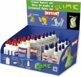 EXPOSITOR COLA BLANCA Y TRANSPARENTE SLIME