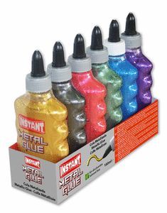 COLA METALIZADA COLOR INSTANT 180 ML SURTIDO 6 UDS