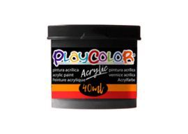 PINTURA PLAYCOLOR ACRYLIC BASIC 40 ML NEGRO 6 UDS