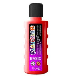 PINTURA PLAYCOLOR ACRYLIC BASIC 250 ML ROJO