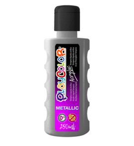 PINTURA PLAYCOLOR ACRYLIC METALLIC 250 ML PLATA