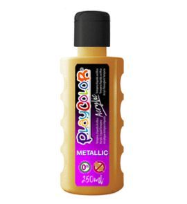 PINTURA PLAYCOLOR ACRYLIC METALLIC 250 ML ORO
