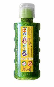 TEMPERA PLAYCOLOR LIQUID GLITTER 250 ML VERDE