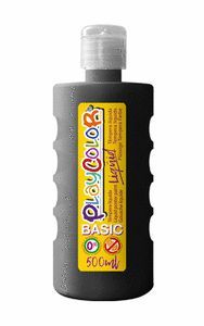TEMPERA PLAYCOLOR LIQUID BASIC 500 ML NEGRO