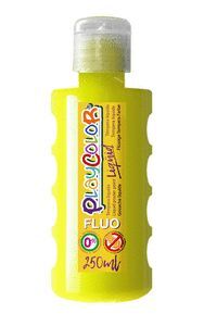 TEMPERA PLAYCOLOR LIQUID FLUO 250 ML AMARILLO