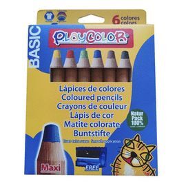 LAPIZ PLAYCOLOR MAXI BASIC 6 COLORES