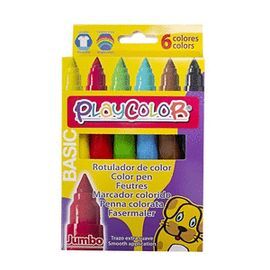 ROTULADOR PLAYCOLOR JUMBO BASIC 6 COLORES