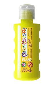 TEMPERA PLAYCOLOR LIQUID FLUO 250 ML AMARILLO