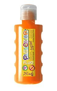 TEMPERA PLAYCOLOR LIQUID FLUO 250 ML NARANJA