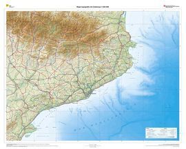 MAPA TOPOGRÀFIC DE CATALUNYA EN RELLEU 1:450.000