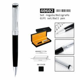 BOLIGRAFO PERONA NEGRO/PLATEADO 40602