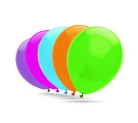 GLOBOS 18 CM Ø BOLSA 100 UNIDADES DECOHELIUM PASTE