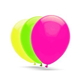 SET 6 BOLSAS 50 GLOBOS 20CM FLUORESCENTE SURTIDOS