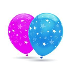 GLOBO 30CM BOLSA 10 UNIDADES REDONDO DIBUJO ESTREL