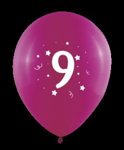 GLOBOS 30 CM Ø BOLSA-SOLAPA 10 UNIDADES SURTIDO NU