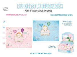 BILLETERO CIERRE BEBE PLATA 48 UNIDADES SURTIDAS