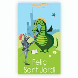 ROLLO 250 ETIQUETAS SANT JORDI CATALAN 82