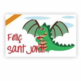 ROLLO 250 ETIQUETAS SANT JORDI CATALAN 83